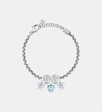 Bracelet en acier,cristaux, DROPS - Morellato - Argent et bleu