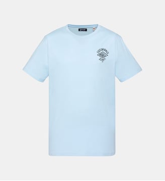T-shirt imprimé Custom Biker - Schott - Bleu ciel