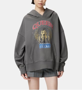 Sweat-shirt oversize à imprimé motard - Pinko - Multicolore