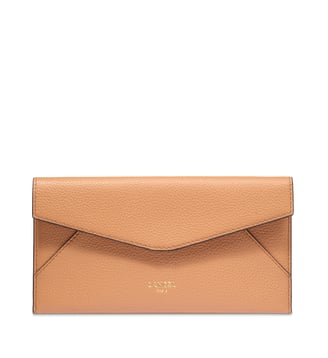 Enveloppe à rabat L en cuir  - Lancel - Marron