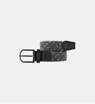 Ceinture tressée élastique Kalta - Billybelt - Blanc et noir
