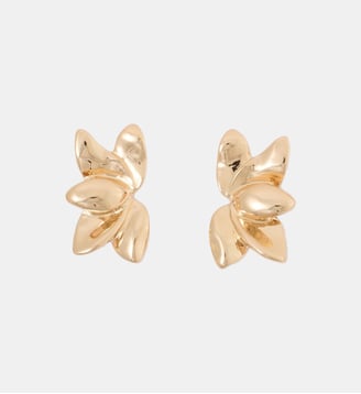Boucles d'oreilles demi feuilles - Balaboosté - Doré