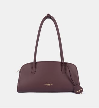 Sac rectangle Mademoiselle Bonnie en cuir - Lancaster - Bordeaux foncé