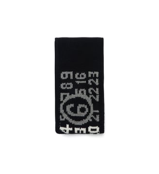 Écharpe avec logo numérique - MM6 Maison Margiela - Noir