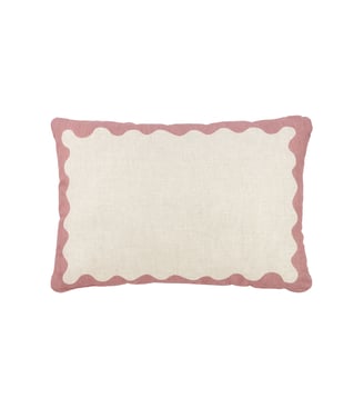 Coussin rectangulaire en lin français Vibes L - Nobodinoz - Pink