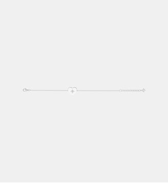 Bracelet Coeur céleste en Argent avec diamant blanc - La Garçonne Diamant - Argent