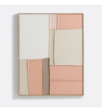 Tableau en lin 100x80 cm - La Redoute Interieurs - Terracotta