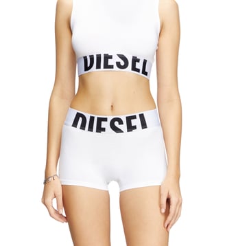 Lot de 2 boxers pour Femme avec logo découpé - Diesel - Noir et blanc