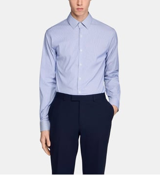 Chemise à rayures - Sandro - Blanc et bleu