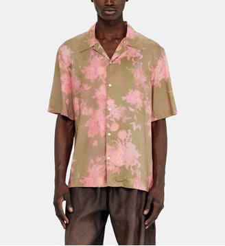 Chemise en lyocell à imprimé floral intégral - Diesel - Rose et marron