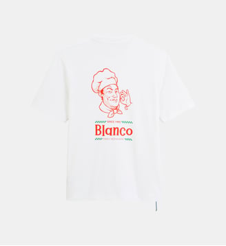 T-shirt manches courtes Théo imprimé Napoli - Serge Blanco - Blanc