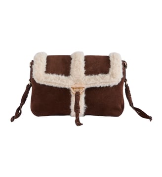 Clutch Othilia Shearling - Vanessa Bruno - Marron