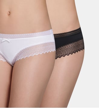 Lot de 2 Boxers Dentelle Sexy Fashion - Dim - Multicolore