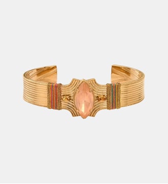 Bracelet jonc  métallisé  - Soleil - Satellite - Rose