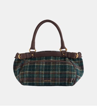 Petit Sac Lune Tartan - Vanessa Bruno - Vert