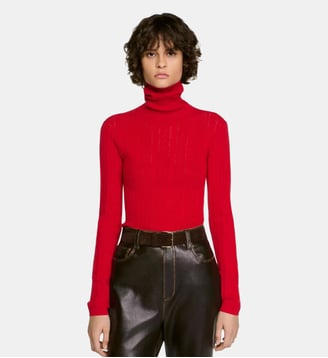 Pull col roulé torsadé à puce Sandro