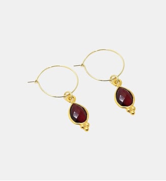 Boucle d'oreille NEW DELHI - Nilaï - Rouge foncé