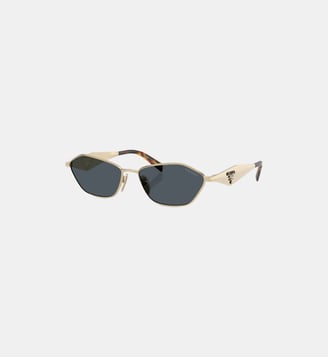 Lunettes de soleil Irrégulier PR D50S - Prada - Or pale