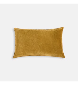 Housse de coussin rectangulaire, en velours ciselé - La Redoute Interieurs - Bronze