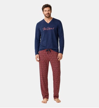 Pyjama en jersey de coton épais - Millésimé - Arthur - Bordeaux