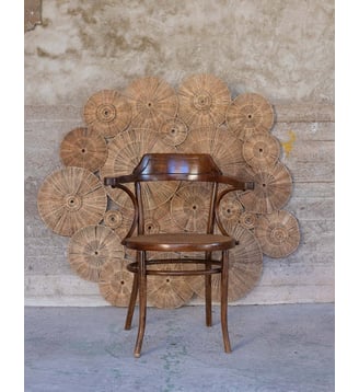 Fauteuil administratif en bois Ernest N°1562- Produit chiné - Debongout - Bois foncé