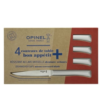Set 4 couteaux de table Bon Appétit + - Opinel - Blanc