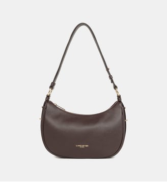 Sac besace Milano Aria en cuir - Lancaster - Marron foncé