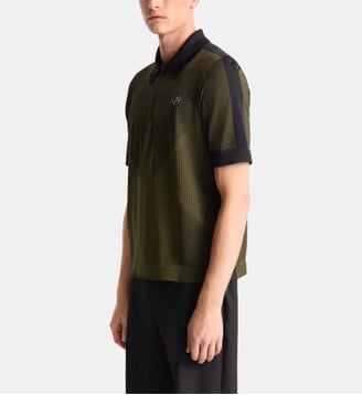 Polo manches courtes livo col polo coupe ajustée - Fusalp - Reptile et noir