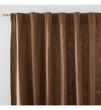 Rideau coton finition pattes cachées - La Redoute Interieurs - Sépia