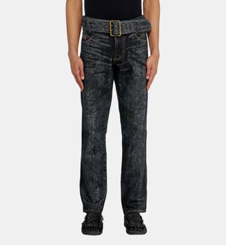 Slim Jeans Regular Waist D-Villus - Diesel - Noir et gris foncé