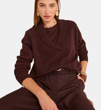 Pull À Manches Longues En Laine Auguste - Maison 123 - Aubergine