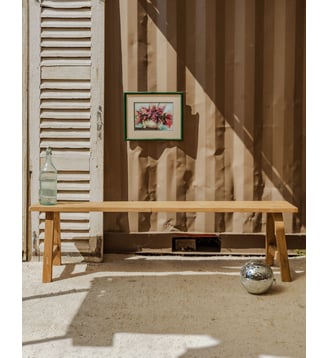 Banc en bois Antoine N°418- Produit chiné - Debongout - Bois clair