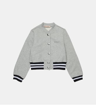 Sweat-shirt à col rond avec logo - Marni - Inox gris mélangé