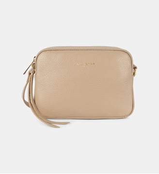 Sac camera Dune en cuir grainé - Lancaster - Beige clair