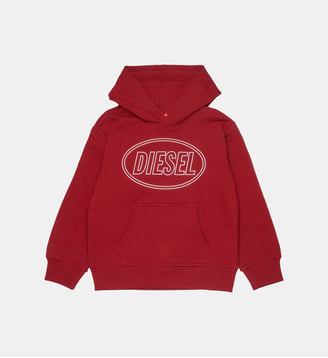 Sweat à capuche avec logo - Diesel Kids - Bordeaux