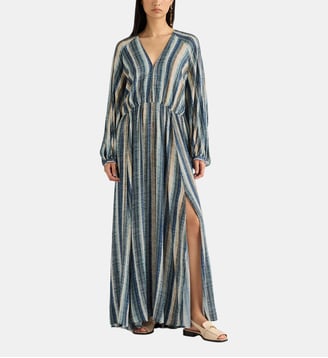 Robe francisco en viscose imprimée - Momonì - Bleu