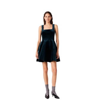Robe patineuse en velours - Maje - Vert bouteille