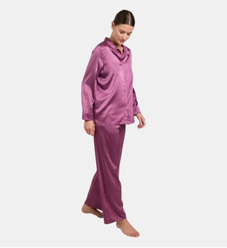 Chemise de nuit Silk'n Moon rose - Maison Lejaby - Rubis rose