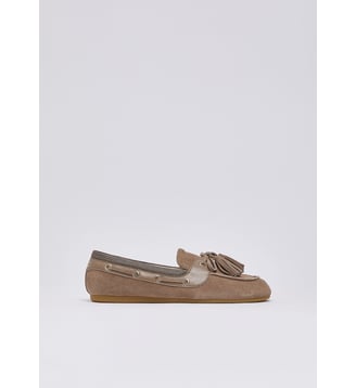 Mocassins en daim avec pompons - Liu Jo - Havane