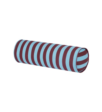 Coussin traversin Vibes - Nobodinoz - Rayures bordeaux bleu