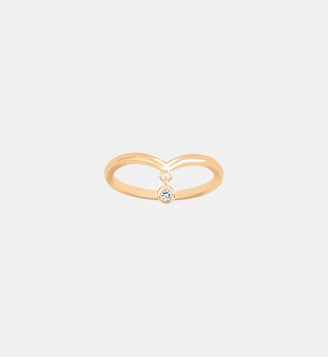 Bague Envolée en Plaqué Or avec diamant blanc La Garçonne Diamant