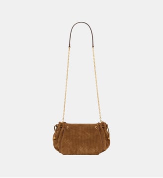 Sac en cuir velours effet tressé - LE MINI 24 - Gerard Darel - Ambre