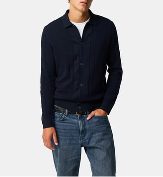 Cardigan boutonné en maille tricotée Quinns Flat - Rodd & Gunn - Bleu nuit