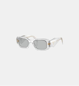 Lunettes de soleil Rectangulaire PR 17WS - Prada - Transparent gris