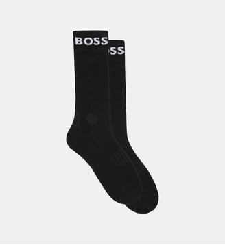 Lot de deux paires de chaussettes mi-mollet en maille stretch BOSS