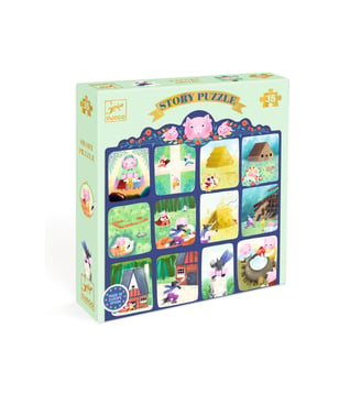 Puzzle Les Trois Petits Cochons - 35 pcs - Djeco - Multicolore