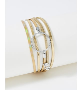 bracelet cuirs Annabelle Mahonia - Flowers for Zoe - Doré