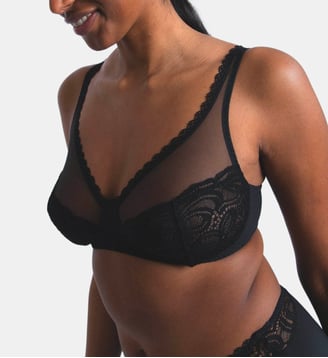 Soutien-gorge sans armatures grande taille Envie noir Maison Lejaby