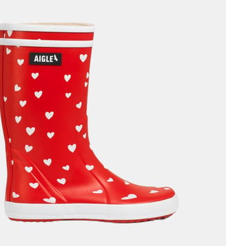 Bottes de pluie Lolly Pop Play3 cœurs - Aigle - Rouge amour