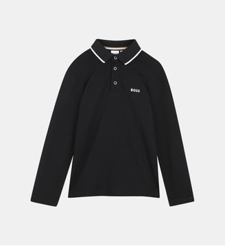 Polo manches longues - BOSS Kidswear - Black